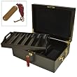 Mahogany Poker Chip Case - Holds 500 Chips