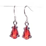pewterhooter boucles d'oreilles de cristal sur Argent 925 crochets avec boîte-cadeau.