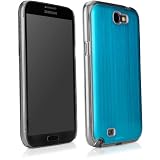 BoxWave Minimus Brushed Aluminum Samsung Galaxy Note 2 Case - Ultra Low Profile, Slim Fit Premium Quality Snap Shell Cover with Polished Brushed Aluminum Back Cover - Samsung Galaxy Note 2 Cases and Covers (Lunar Blue)