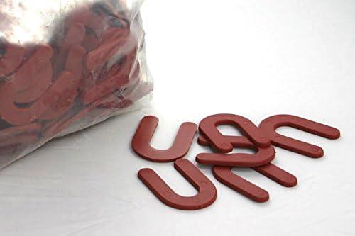 1/8 x 1-1/2 x 2 Plastic Horseshoe Shims - Red - 1000/Box