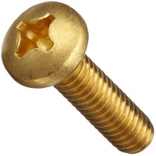 Brass Machine Screw, Pan Head, Phillips Drive