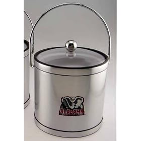 Kraftware 21664 Alabama 3 Quart Brushed Chrome Mylar Ice Bucket with Acrylic Cover by Kraftware