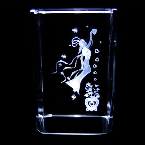 3D Laser Kristall Glasblock mit