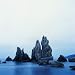 Wallmonkeys Peel and Stick Wall Decals - Dramatically Shaped Sea Stacks in Ocean - 24"H x 24"W Removable Graphic