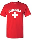 Lifeguard T-shirt Red or White Tee YMCA Pool Staff Tshirt