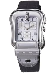 Fendi B.Fendi Black Strap Chronograph Mother-of-Pearl Dial Womens Watch #F391141