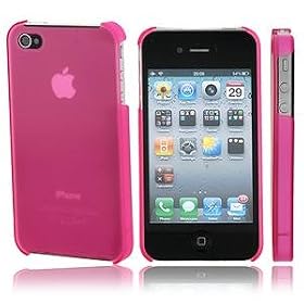 Crystal Color Shell Back Cover Case for Apple iPhone 4G (Pink)