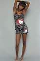 Hello Kitty Intimates The So In Love Babydoll Set in Black,Intimates for Women
