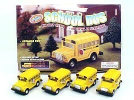 Mini School Bus Pull Action Toy (1 Dozen) 12