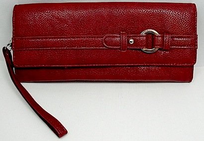 Mundi 3 For All Wristlet /Clutch /Pebble Rock Wallet ~ Red