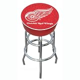NHL Detroit Redwings Padded Bar Stool