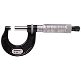 Starrett 436.1XRL-2 Outside Micrometer, Ratchet Stop, Lock Nut, Carbide Faces, 1-2
