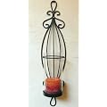 Kerzenhalter Sofie Wandkerzenhalter Metall Glas 58cm Wandleuchter Kerzenst�nder