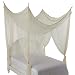 Heavenly Crystal 4 Post Bed Canopy, Ecru