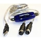 USB MIDI Cable Converter PC to Music Keyboar