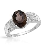 White Gold 1.67 CTW Topaz and 0.08 CTW Color I-J I2 Diamond Ladies Ring. Ring Size 7. Total Item weight 2.4 g.