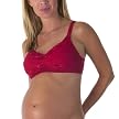 Eve Alexander Maternity Nursing Bra With Lace - Red