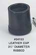 Leather Cup, Ribbed, 3 3/4 Diameter