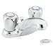 Moen 4935 Chateau Two-Handle Low Arc Bathroom Faucet, Chrome
