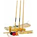 19 PIECE WOODEN GARDEN CROQUET SET CLUBS BALLS HOOPS
