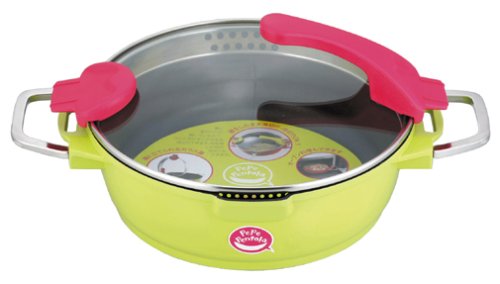 ペペペントラ IH対応 浅型料理パン 24cm グリーン PR-3423