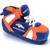 Comfy Feet DEN01 Denver Broncos Slipper Size: 8-9.5, Color: Blue / Orange