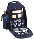 Outdoor Living : Adventurer Backpack for Two - Blue - Picnic At Ascot