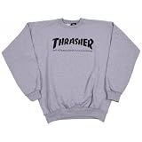 Thrasher Mag Logo Crew Heather Grey