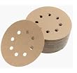 Mirka 23-615-AP Gold 5-Inch 8-Hole Dustless Hook-and-Loop Sanding Disks, 10 Each of 5 Grits