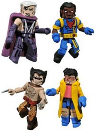  Diamond Select Marvel Minimates 2010 SDCC San Diego ComicCon Exclusive 4Pack 90s Era XMen Magneto, Wolverine, Bishop Jubilee