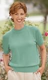 Short Sleeve Mock Turtleneck Sweater