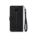 Samsung Galaxy Note 7 Case - IZENGATE [Classic Series] Wallet Cover PU Leather Flip Folio with Stand (Black)