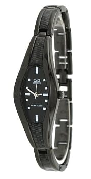 Q&Q #6179-212Y Women's Black IP Casual Bracelet Watch