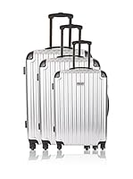 Travel One Set de 3 trolleys rígidos Potenza (Plata)
