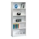 Tall White 5 Shelf Bookcase Library
