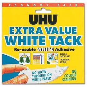 UHU White Tack Mastic Adhesive Non-staining Economy Size Ref 043511
