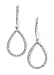 Sterling Silver Diamond Open Drop Earrings