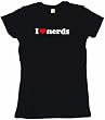 I Heart (Love) Nerds Women's Babydoll Petite Fit Tee Shirt in 6 Colors Small thru XL