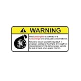 Lamborghini Warning Turbocharger 