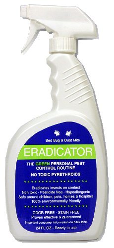 Bed Bug, Dust Mite ERADICATOR 24oz ready to use spray, natural enzymes that safely removes bugs, scientific efficacy test proven ? 24oz ready to use spray
