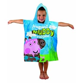 Character World Peppa Pig George Puddles Hooded Poncho