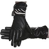Lundorf Women's Zebra Gloves Italian Leather Wool Lined