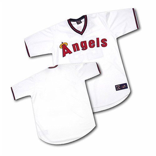 Los Angeles Angels Cooperstown Fan Home Baseball Jersey by Majestic with YOUR NAME & NUMBER Laser Cut and Custom SEWN ON with AUTHENTIC TWILL