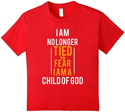 Kids Men's I'm No Longer Tied To FEAR-Child of God Classic TShirt 4 Red