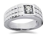 0.25 CTW Men's Diamond Ring in Platinum