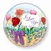 Single Bubble - I Love You - Flower Basket Balloon Case Pack 5