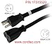 Conntek 1F515520 1-Foot 15-Amp to 20-Amp Power Adapter Cord NEMA 5-15P to 5-15/20R 1F515520