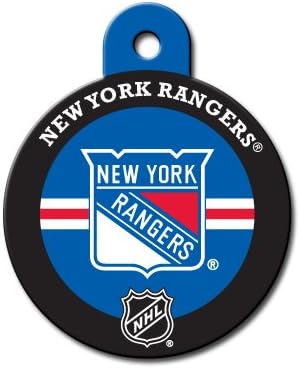 Personalized New York Rangers Round Dog Tag