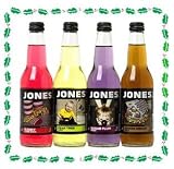 Jones Holiday Gift Pack Soda 4 Pack 2011 Candy Cane, Ginger Bread, Sugar Plum, Pear Tree