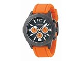 Fossil Gents Sport, Orange Silicon Strap, Black Dial